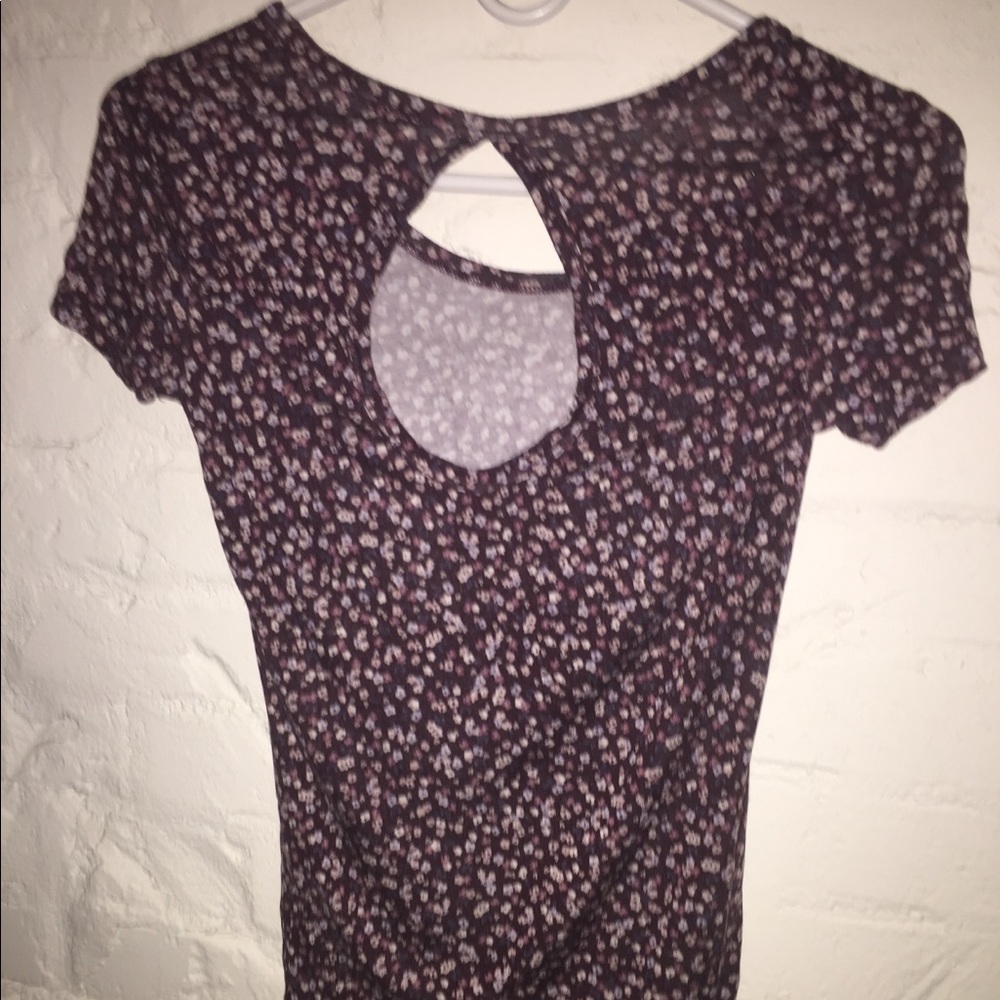 Garage t-shirt with open back.